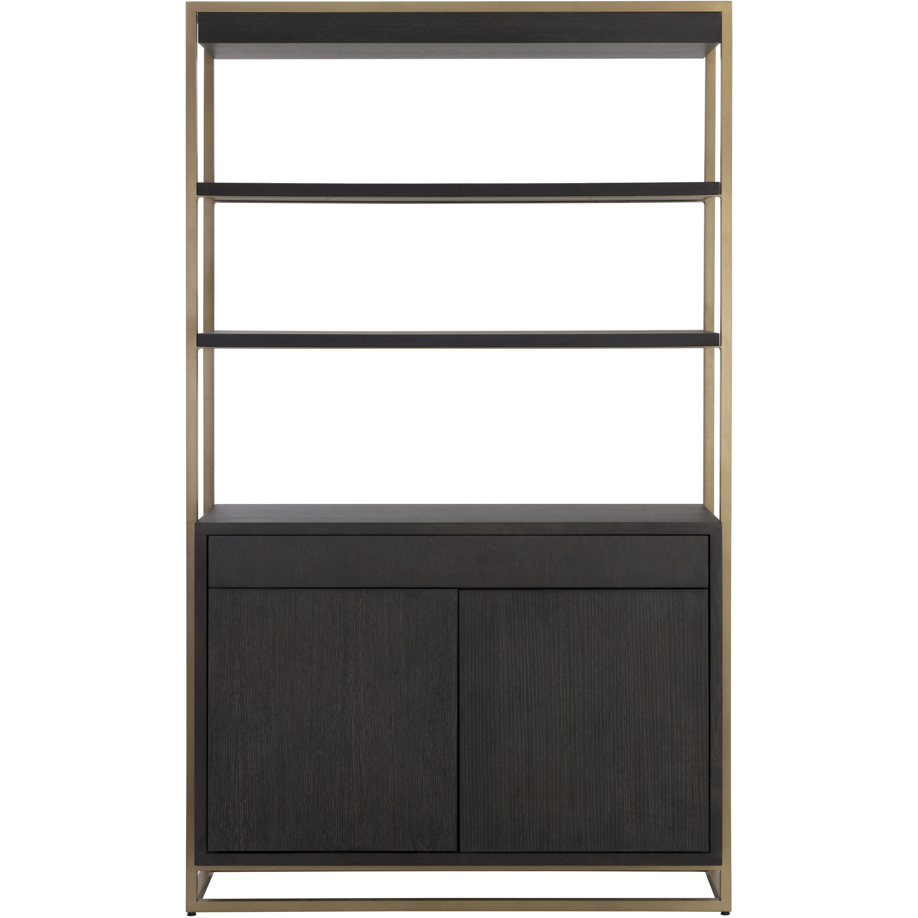 Baldessara Grey / Rustic Bronze Bookcase